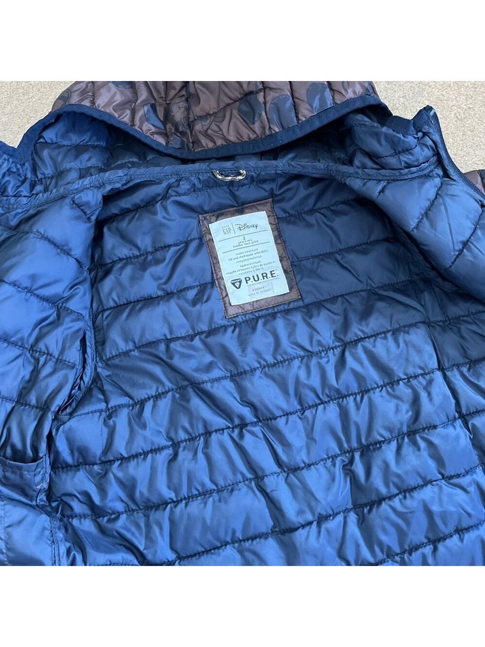 GAP Kids Brown Puffer Jacket‎ with Mickey Design - Picture 4 of 4